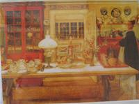 Boxed Christmas cards " Carl Larsson table"  English text 12 cards  7" x 5"