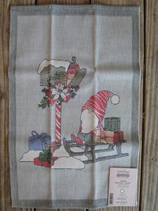 100% organic cotton Christmas towel 21" x 13" by Ekelund of Sweden SPECIAL