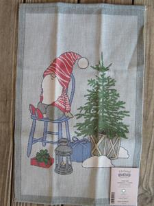 100% organic cotton Christmas towel "Pixie Dad" 21" x 13" Ekelund of Sweden SPECIAL