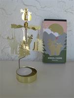 Angel chimes style candle holder "moose love" 6.5"  Pluto of Sweden