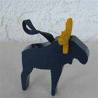 Blue Moose ornament 3"  Made in Sweden