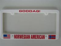 Norwegian-American license plate holder