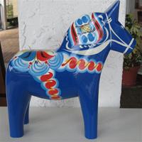 Blue Dala Horse 15"