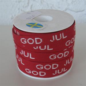 God Jul ribbon sold by yard